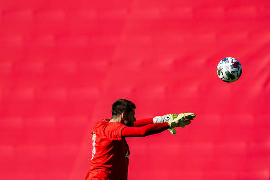 Goalkeeper Rune Almenning Jarstein of the Norwegian