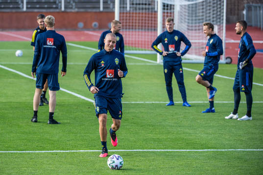 Sebastian Holmén of the Swedish national football team