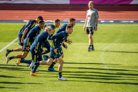 Emil Forsberg, Robin Quaison, Mattias Svanberg and Pontus