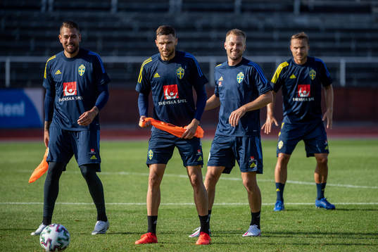 Goalkeeper Kristoffer Nordfeldt, Marcus Berg, Sebastian