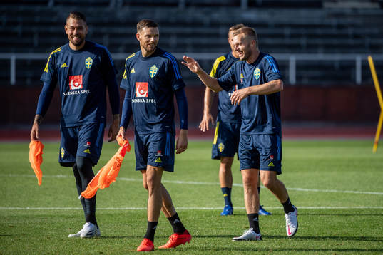 Goalkeeper Kristoffer Nordfeldt, Marcus Berg and Sebastian