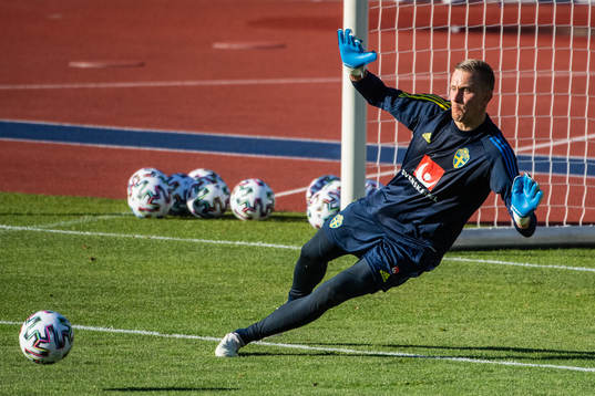Goalkeeper Karl-Johan Johnsson of the Swedish national