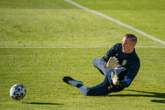 Goalkeeper Robin Olsen of the Swedish national football team