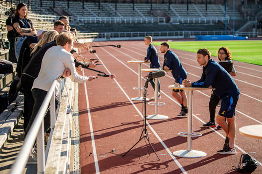 goalkeeper Karl-Johan Johnsson, Marcus Berg and Albin Ekdal