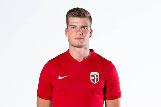 Alexander Sørloth of the Norwegian national football team