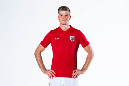 Alexander Sørloth of the Norwegian national football team