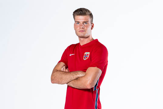 Alexander Sørloth of the Norwegian national football team