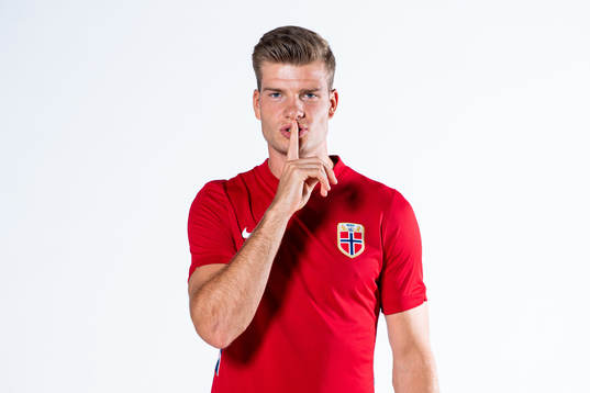 Alexander Sørloth of the Norwegian national football team