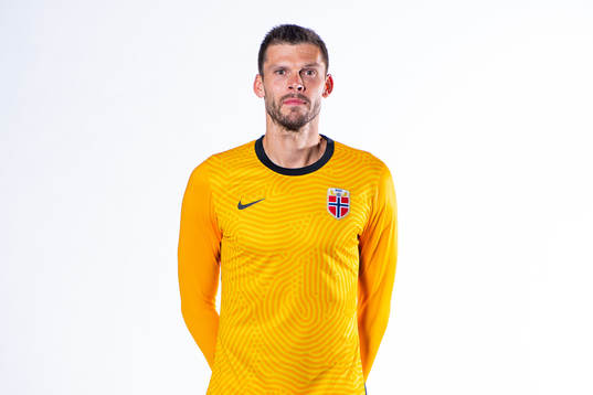 Goalkeeper Rune Almenning Jarstein of the Norwegian