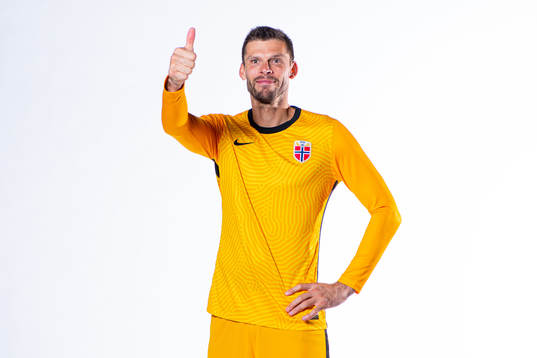 Goalkeeper Rune Almenning Jarstein of the Norwegian