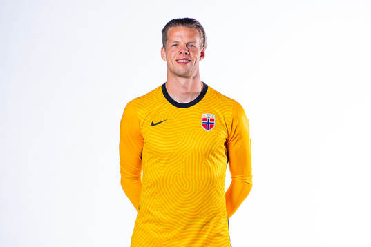Goalkeeper Ørjan Håskjold Nyland of the Norwegian