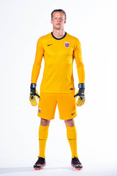 Goalkeeper Ørjan Håskjold Nyland of the Norwegian