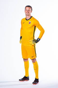 Goalkeeper Ørjan Håskjold Nyland of the Norwegian