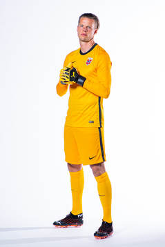 Goalkeeper Ørjan Håskjold Nyland of the Norwegian