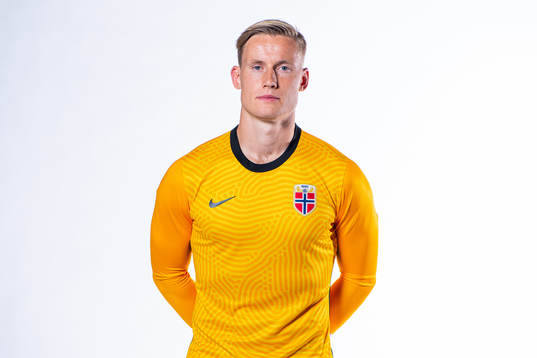 Goalkeeper Sondre Rossbach of the Norwegian national
