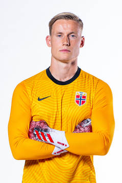 Goalkeeper Sondre Rossbach of the Norwegian national