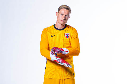 Goalkeeper Sondre Rossbach of the Norwegian national