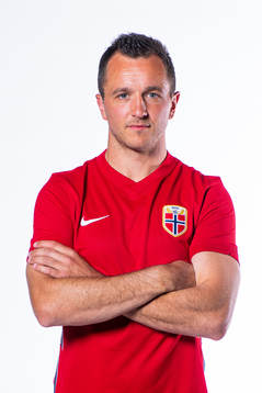 Even Hovland of the Norwegian national football team poses