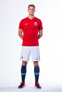 Kristoffer Ajer of the Norwegian national football team