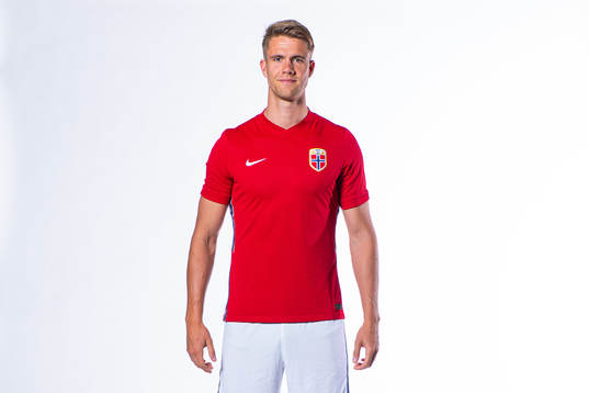 Kristoffer Ajer of the Norwegian national football team