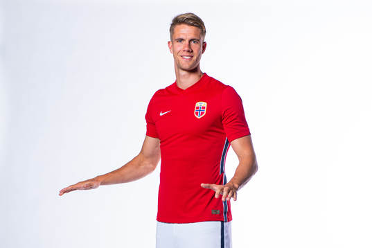 Kristoffer Ajer of the Norwegian national football team