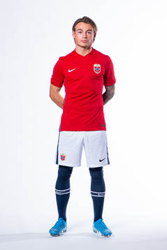 Patrick Berg of the Norwegian national football team poses