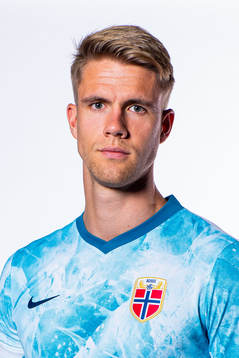 Kristoffer Ajer of the Norwegian national football team