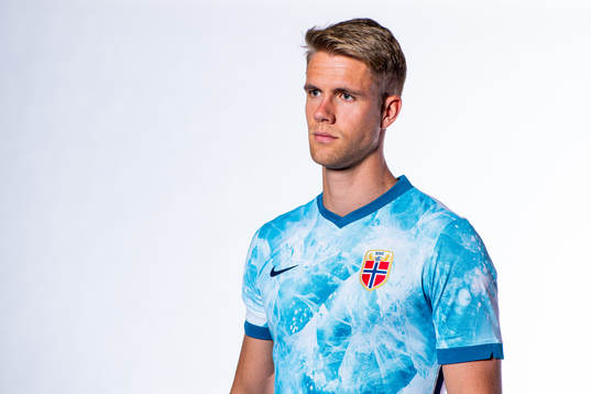 Kristoffer Ajer of the Norwegian national football team