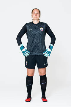 Goalkeeper Aurora Mikalsen of the Norwegian women’s