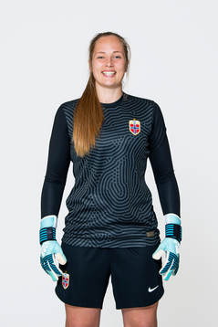 Goalkeeper Aurora Mikalsen of the Norwegian women’s