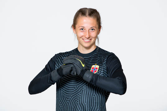 Goalkeeper Cecilie Hauståker Fiskerstrand of the Norwegian