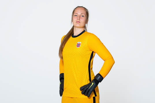 Goalkeeper Aurora Mikalsen of the Norwegian women’s