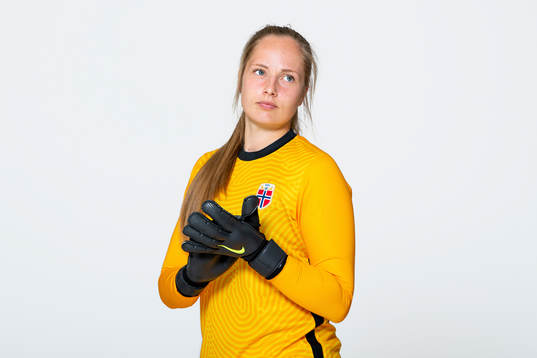 Goalkeeper Aurora Mikalsen of the Norwegian women’s