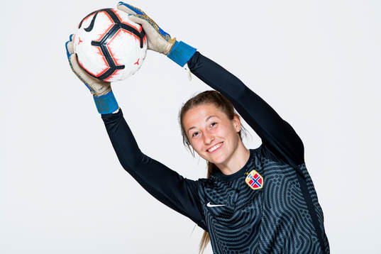 Goalkeeper Cecilie Hauståker Fiskerstrand of the Norwegian