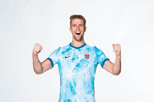 Kristoffer Ajer of the Norwegian national football team
