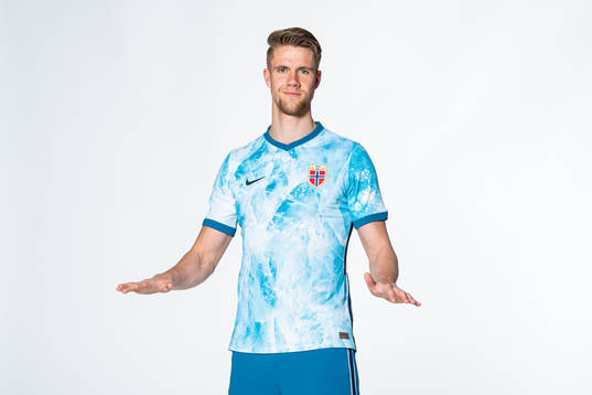 Kristoffer Ajer of the Norwegian national football team