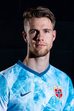 Kristoffer Ajer of the Norwegian national football team