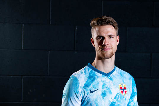 Kristoffer Ajer of the Norwegian national football team
