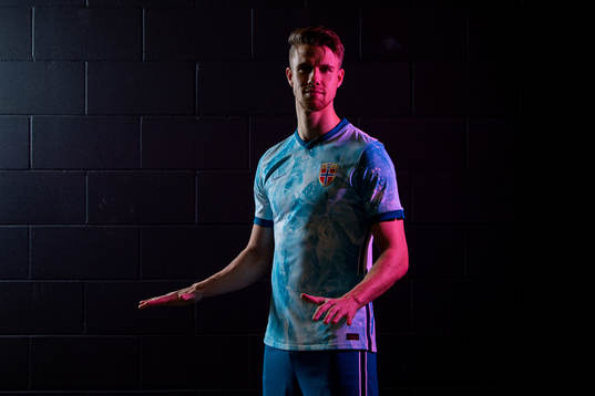 Kristoffer Ajer of the Norwegian national football team