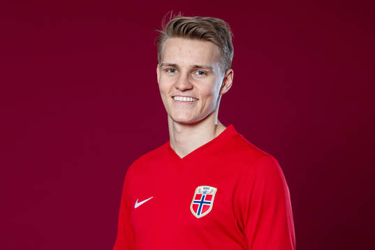 Martin Ødegaard of the Norwegian national football team