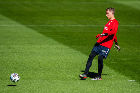Goalkeeper Sondre Rossbach of the Norwegian national