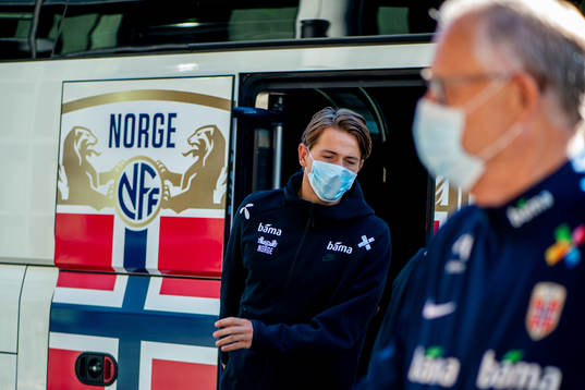 Sander Berge of the Norwegian national football team