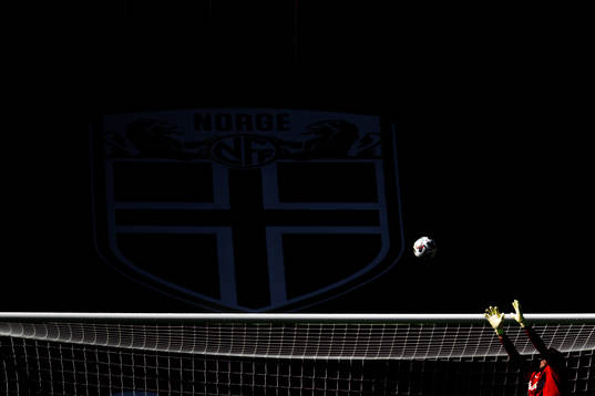 Goalkeeper Rune Almenning Jarstein of the Norwegian