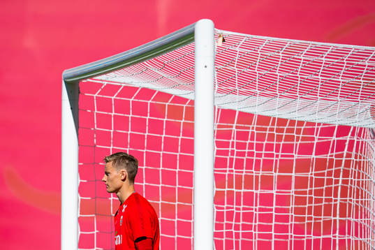 Goalkeeper Sondre Rossbach of the Norwegian national