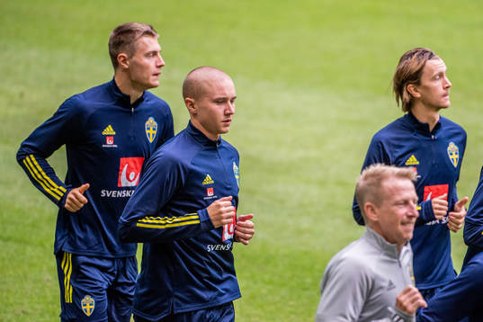 Sebastian Holmén of the Swedish national football team