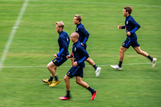 Sebastian Holmén of the Swedish national football team