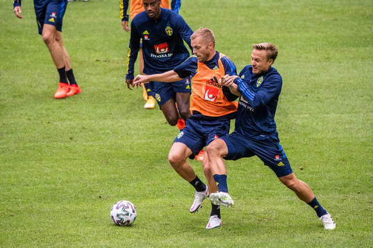 Sebastian Larsson and Pierre Bengtsson of the Swedish