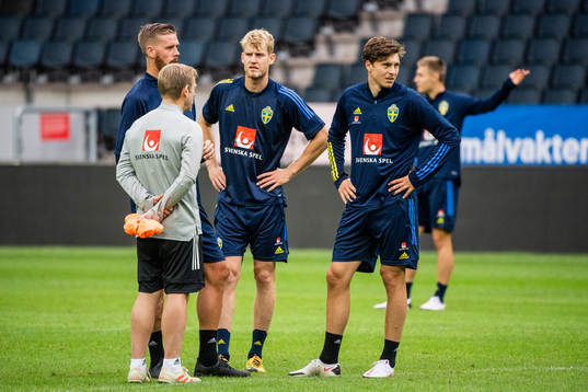 Pontus Jansson, Filip Helander and Victor Nilsson Lindelöf