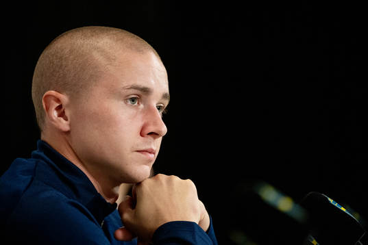 Sebastian Holmén of the Swedish national football team