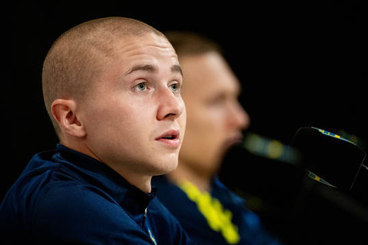 Sebastian Holmén of the Swedish national football team